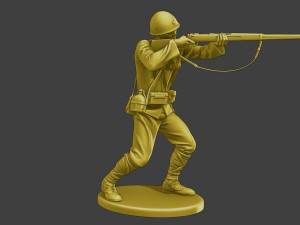 Japanese soldier ww2 Shoot Stand J2 Model Cetak 3D