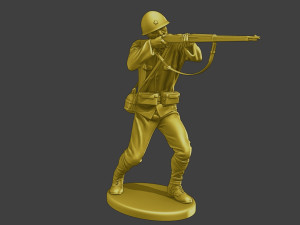 Japanese soldier ww2 Shoot Stand J2 Model Cetak 3D