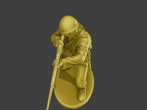 Japanese soldier ww2 Shoot Stand J2 Model Cetak 3D