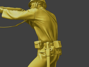 Japanese soldier ww2 Shoot Stand J2 Model Cetak 3D