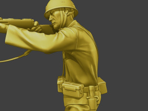 Japanese soldier ww2 Shoot Stand J2 Model Cetak 3D