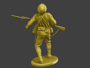 Japanese soldier ww2 Shoot Stand J2 Model Cetak 3D