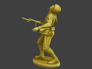 Japanese soldier ww2 Shoot Stand J2 Model Cetak 3D