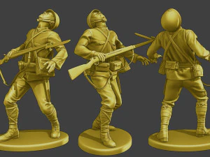 Soldado japon&eacute;s ww2 Disparado J2 Modelo de impresión 3D