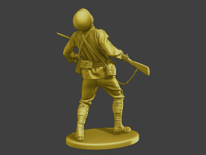 Japanese soldier ww2 Shooted J2 3Dプリントモデル