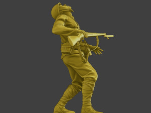 Japanese soldier ww2 Shooted J2 3Dプリントモデル