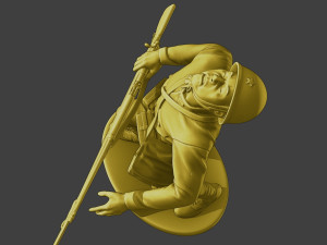 Japanese soldier ww2 Shooted J2 3Dプリントモデル