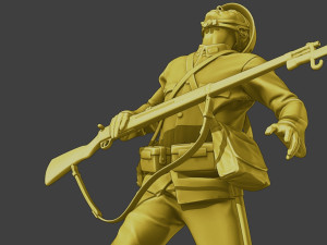 Japanese soldier ww2 Shooted J2 3Dプリントモデル