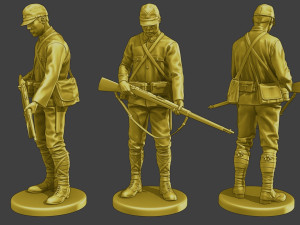 Japanese soldier ww2 Stand J2 3D Print Model