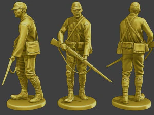 Soldado japon&eacute;s ww2 Walk J2 Modelo de impresión 3D