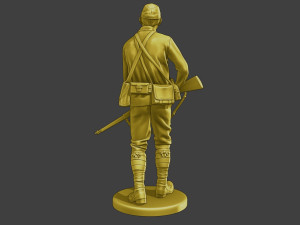 Japanese soldier ww2 Walk J2 3Dプリントモデル