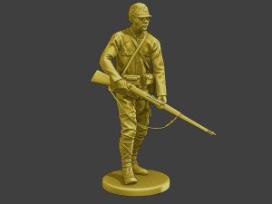 Japanese soldier ww2 Walk J2 3Dプリントモデル