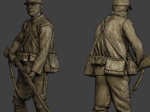 Japanese soldier ww2 Walk J2 3Dプリントモデル