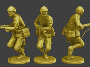 Japanese soldiers ww2 J2 Pack1 3D Print Model