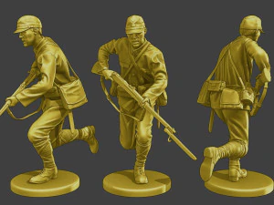 Japanese soldiers ww2 J2 Pack1 3D Print Model