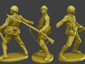 Japanese soldiers ww2 J2 Pack1 3D Print Model