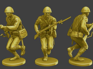 Japanese soldiers ww2 J2 Pack1 3D Print Model