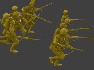 Japanese soldiers ww2 J2 Pack1 3D Print Model