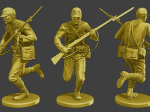 Japanese soldiers ww2 J2 Pack2 3D Print Model