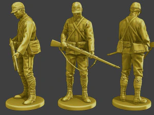 Japanese soldiers ww2 J2 Pack2 3D Print Model
