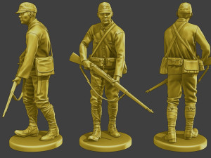Japanese soldiers ww2 J2 Pack2 3Dプリントモデル