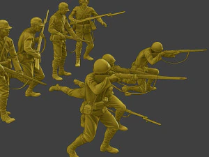 Japanese soldiers ww2 J2 Pack2 3D Print Model