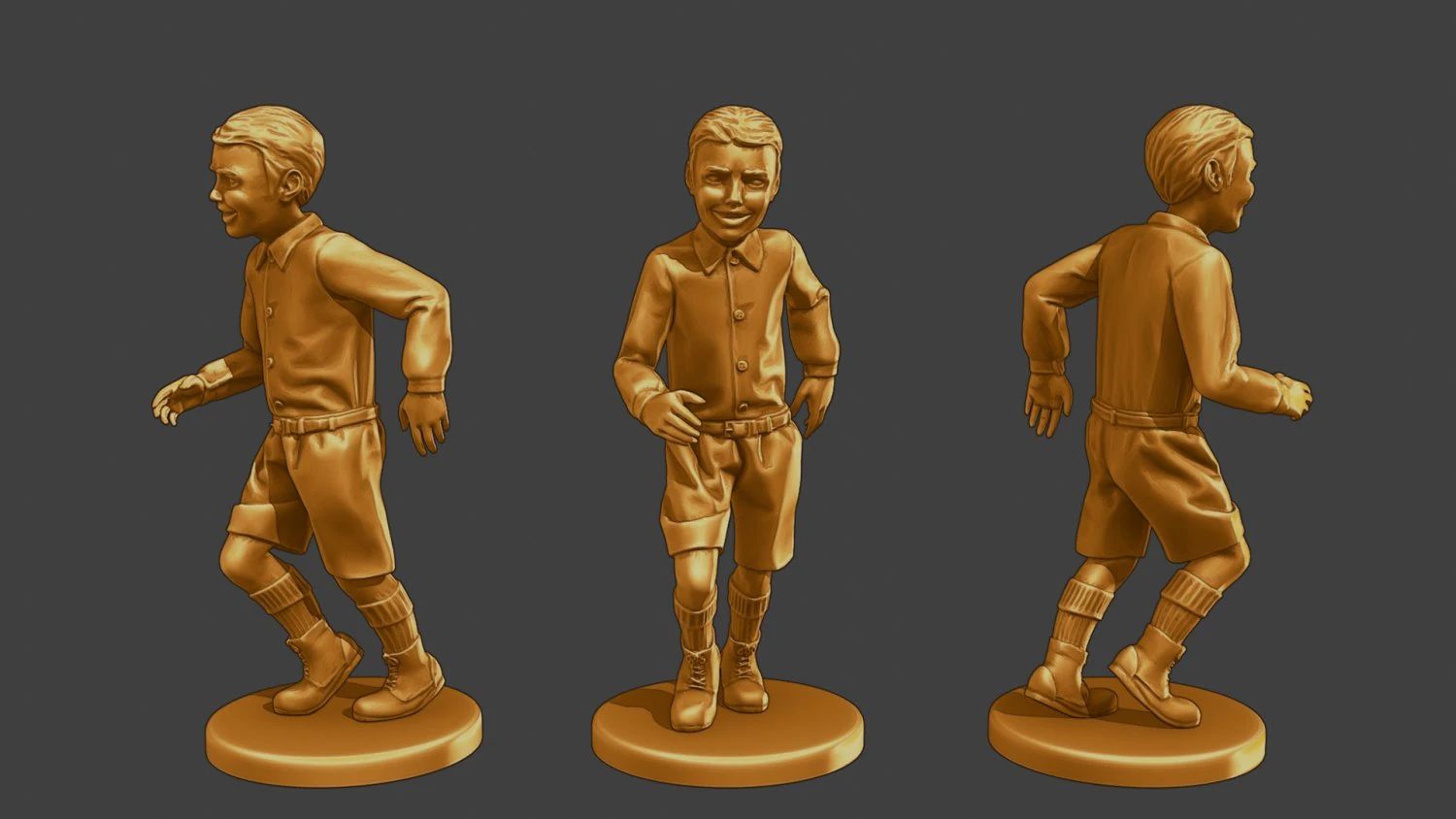 Ww2 Casual Boy CB1 003 3D Print Model .c4d .max .obj .3ds .fbx .stl .blend