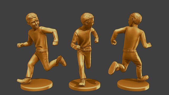Ww2 Casual Boy CB1 005 3D-printmodel .c4d .max .obj .3ds .fbx .stl .blend 