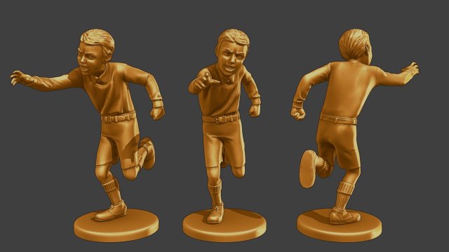 Ww2 Casual Boy CB1 006 3D 프린트 모델 .c4d .max .obj .3ds .fbx .stl .blend 
