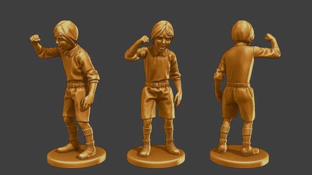 Ww2 Casual Boy CB1 007 Model do druku 3D .c4d .max .obj .3ds .fbx .stl .blend 