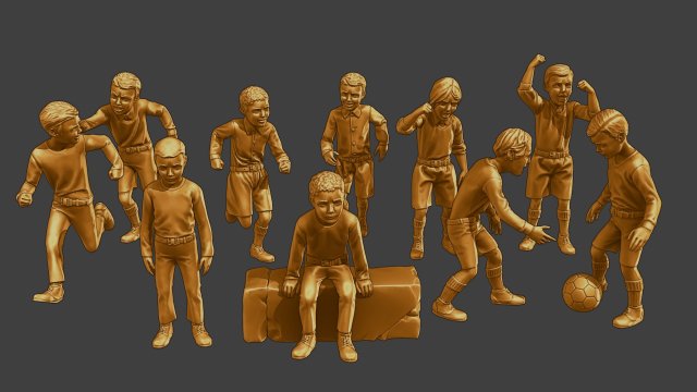 Ww2 Casual Boy CB1 Pack 1 3D Print Model .c4d .max .obj .3ds .fbx .stl .blend 