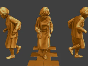 Ww2 Casual Girl CG1 003 3D Druckmodell