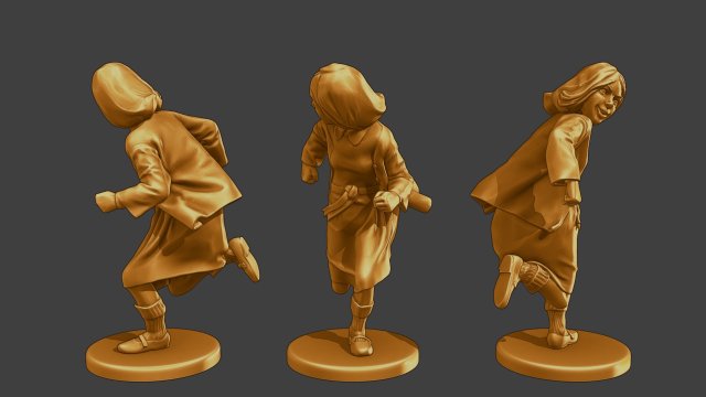 Ww2 Casual Girl CG1 005 3D Print Model .c4d .max .obj .3ds .fbx .stl .blend 