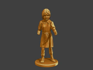 Segunda Guerra Mundial Menina Casual CG1 007 Modelo de Impressão 3D