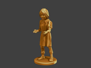 Segunda Guerra Mundial Menina Casual CG1 007 Modelo de Impressão 3D