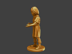 Segunda Guerra Mundial Menina Casual CG1 007 Modelo de Impressão 3D