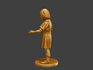 Segunda Guerra Mundial Menina Casual CG1 007 Modelo de Impressão 3D