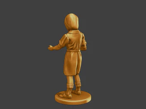 Segunda Guerra Mundial Menina Casual CG1 007 Modelo de Impressão 3D