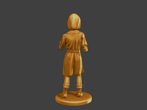 Segunda Guerra Mundial Menina Casual CG1 007 Modelo de Impressão 3D