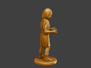 Segunda Guerra Mundial Menina Casual CG1 007 Modelo de Impressão 3D