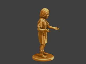 Segunda Guerra Mundial Menina Casual CG1 007 Modelo de Impressão 3D