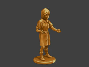 Segunda Guerra Mundial Menina Casual CG1 007 Modelo de Impressão 3D