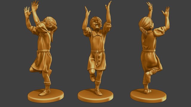 Ww2 Casual Girl CG1 008 3D-Druckmodell .c4d .max .obj .3ds .fbx .stl .blend 
