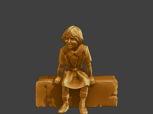 Ww2 Casual Girl CG1 009 3D Baskı Modeli