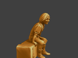 Ww2 Casual Girl CG1 009 3D Baskı Modeli