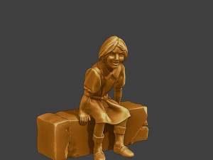 Ww2 Casual Girl CG1 009 3D Baskı Modeli