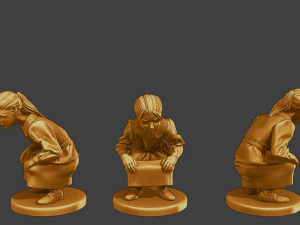 Ww2 Chica casual CG1 010 Modelo de impresión 3D