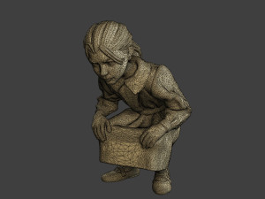 Ww2 Casual Girl CG1 010 3D Принт Модель