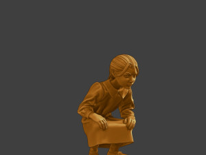 Ww2 Casual Girl CG1 010 3D Принт Модель
