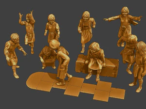 Ww2 Gadis Kasual CG1 Paket 1 Model Cetak 3D